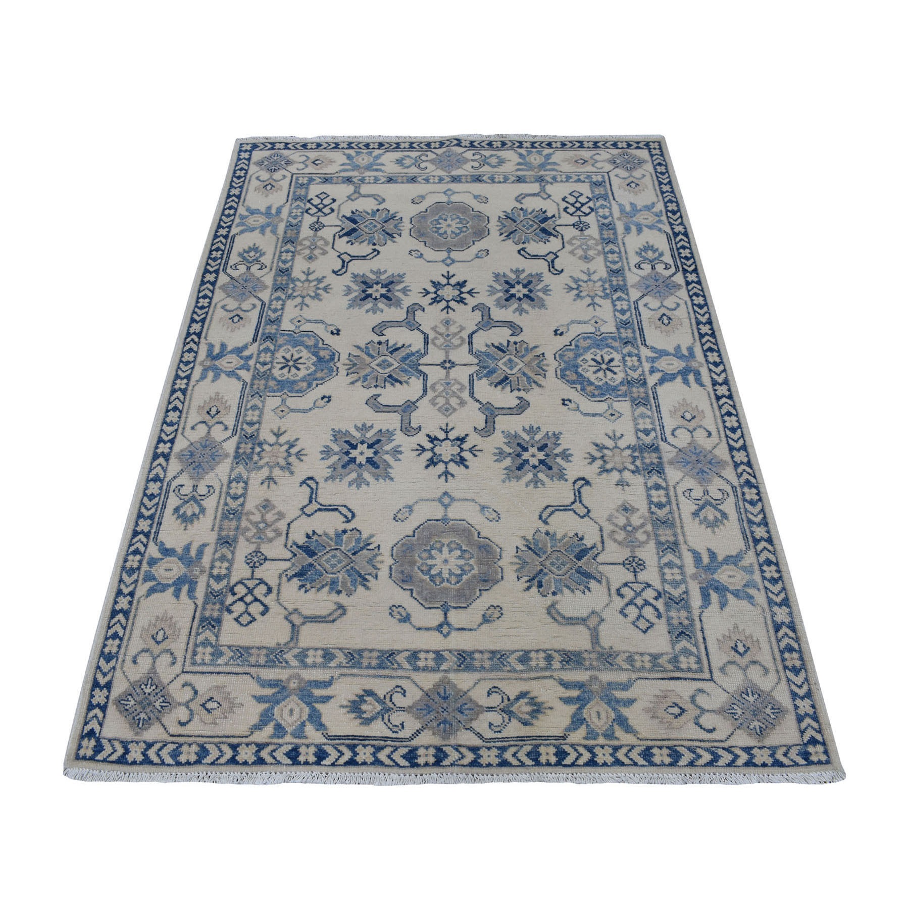 Traditional Wool Hand-Knotted Area Rug 3'10